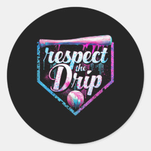 Verkoop Drip Ice Cream Dripping Respect voor de Dr Ronde Sticker