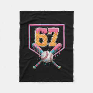 Verkoop Drip Nummer 67 Leuk Zes Zeven 6 7 Meme Des Fleece Deken