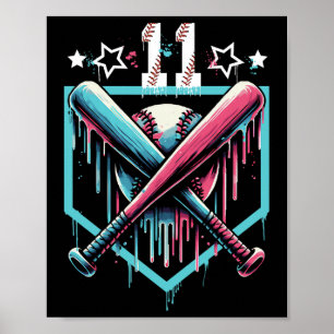 Verkoop Druppel 11e Verjaardag Jongens Nummer 11 J Poster
