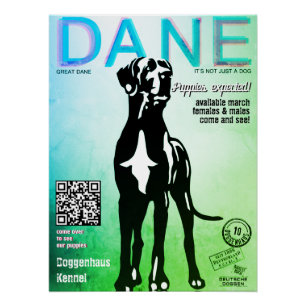 Verkoop een glanzende poster van een Great Dane Perfect Poster