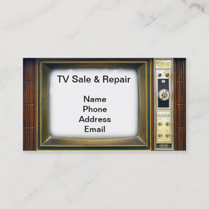 Verkoop en reparatie van televisie en elektronica visitekaartje
