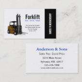 Verkoop en service van vorkheftrucks visitekaartje (Voorkant / Achterkant)