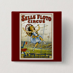 Verkoop Floto 1921 - M'lle Beeson Vierkante Button 5,1 Cm