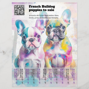 Verkoop Flyer met Franse Puppy Ontwerp