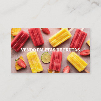 Verkoop fruitijsjes visitekaartje