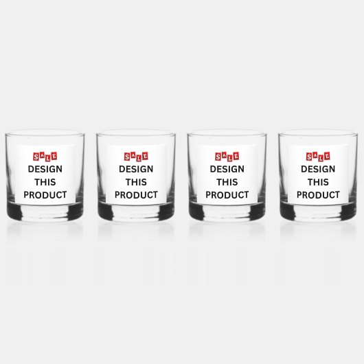 VERKOOP! Glas - Op de rotsen - 12 oz - Set van 4 (Voorkant)