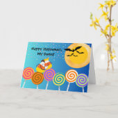 Verkoop Halloween met Candy Corn Paar Kaart (Gele Bloem)