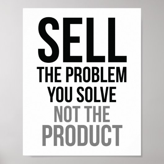 Verkoop het probleem dat je oplost poster (Voorkant)