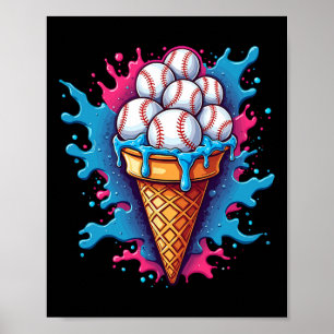 Verkoop Ice Cream Schattige Sport Lover Design Poster