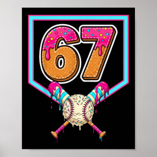 Verkoop ijs druppel nummer 67 speler 67ste verjaar poster