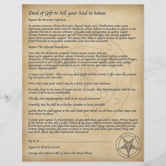 Verkoop je soep aan Satan! Flyer (Voorkant)