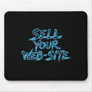Verkoop Jouw Website Blauwe Tech Typografie Muismat