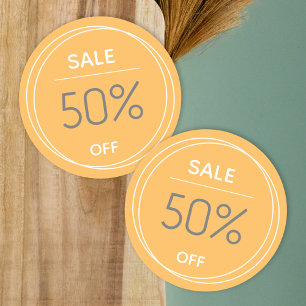 Verkoop korting sticker eenvoudige promo business