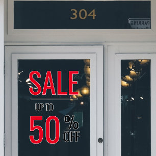 Verkoop Liquidatie tot 50% op Windows Cling Raamsticker