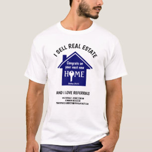 Verkoop Onroerend goed Liefde Verwijzingen Aangepa T-shirt