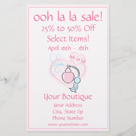 Verkoop - ooh la la! flyer (Voorkant)