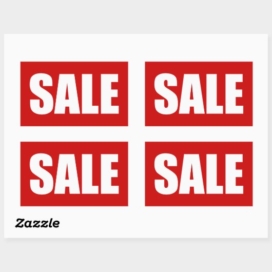 VERKOOP RECHTHOEKIGE STICKER (Vel)