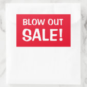 VERKOOP! RECHTHOEKIGE STICKER (Tas)