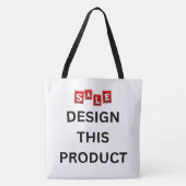 VERKOOP! Schouder Canvas tas - All-over - Groot af (Voorkant)