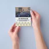 Verkoop van auto's met afscheurtjes  flyer (Hand)