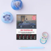 Verkoop van auto's met afscheurtjes flyer (Enkel)