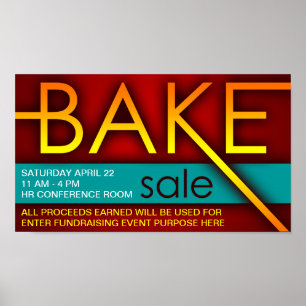 verkoop van bakken (typografisch) poster