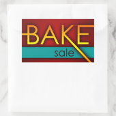 verkoop van bakken (typografisch) rechthoekige sticker (Tas)
