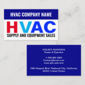 Verkoop van benodigdheden en apparatuur - HVAC Visitekaartje (Voorkant / Achterkant)