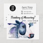 verkoop van boerderij-koeienverwijzingsonroerend g briefkaart (Voorkant / Achterkant)