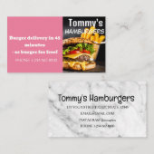 Verkoop van Hamburger Delivery Discount Visitekaartje (Voorkant / Achterkant)