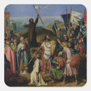 Verkoop van kruisvaarders rond Jeruzalem Vierkante Sticker
