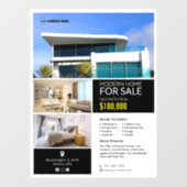 Verkoop van onroerend goed Aangepast Raamsticker (Vel)