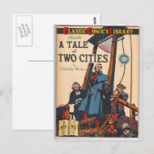 Verkoop van twee steden Comic Briefkaart (Voorkant / Achterkant)