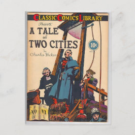 Verkoop van twee steden Comic Briefkaart