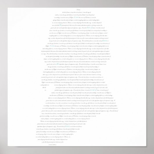 Verkoop van twee steden poster (Voorkant)