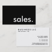 verkoop. visitekaartje (Voorkant / Achterkant)