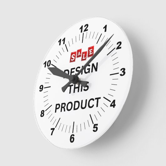 VERKOOP! Wandklok, 8" Ronde Acryl Ronde Klok (Hoek)