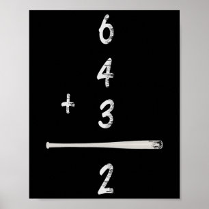 Verkoop Wiskunde 6 4 3 2 Dubbelspel Cute Shirt Zac Poster
