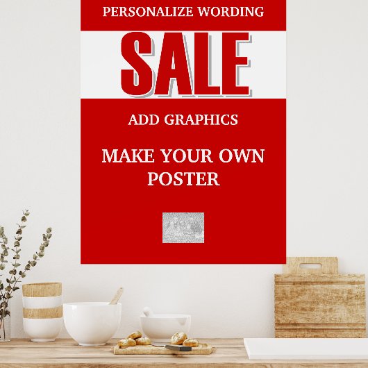 Verkoopbevordering bedrijfsklaring LARGE Poster (Keuken)