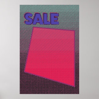 Verkoopbord Poster Funky Zine Style