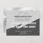 Verkoopgebeurtenis Uitnodiging - metaaleffect, spo (Voorkant / Achterkant)