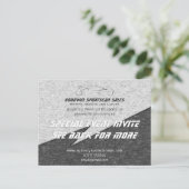 Verkoopgebeurtenis Uitnodiging - metaaleffect, spo Briefkaart (Staand voorkant)