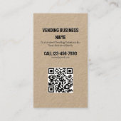 Verkoopmachine Aangepaste QR Kraft Visitekaartje (Achterkant)