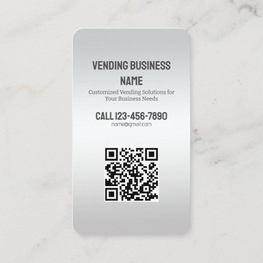 Verkoopmachine Aangepaste QR Visitekaartje (Achterkant)