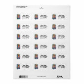 Verkoopmachine vol teddyberen etiket (Full Sheet)