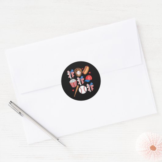 Verkopen 4 juli Coquette Bow Vrouwen Meisjes Verko Ronde Sticker (Envelop)