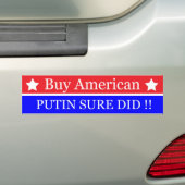 VERKOPEN AMERIKAANSE-PUTIN SURE DID Anti-Trump Bumpersticker (Op auto)