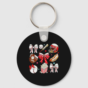 Verkopen Coquette Bow Drip Game Day Verkopen Mama Sleutelhanger