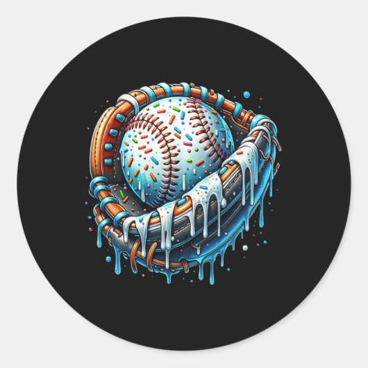 Verkopen Druppel Ice Cream Sprinkles Verkopen Hand Ronde Sticker (Voorkant)