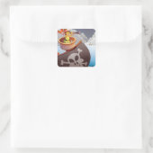 Verkopen met Piraten Vierkante Sticker (Tas)